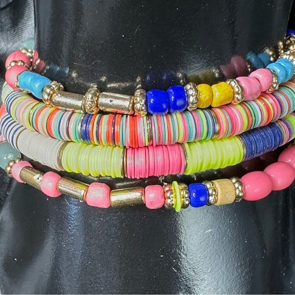 Bijou Brigitte 4pc Colorful Beaded Bracelet Set – Stretch Stack NWT - Picture 11 of 11